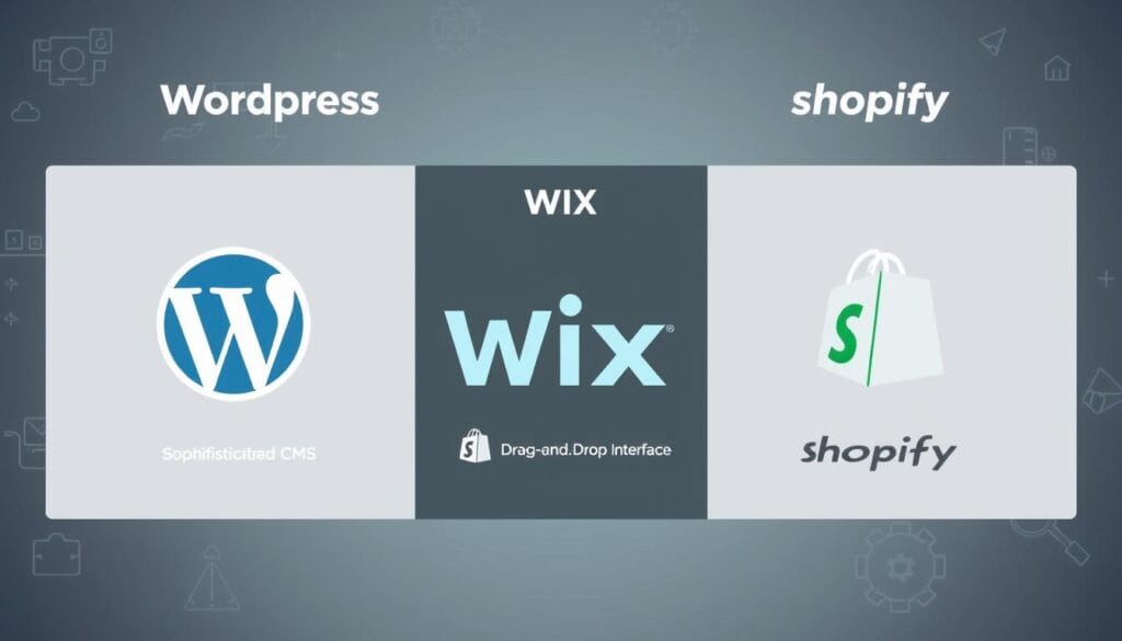 WordPress, Shopify, Wix